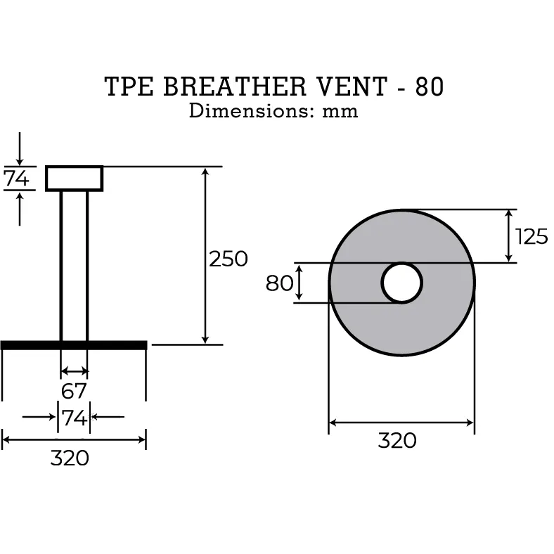 TPE Breather Vent 80 Technical Info