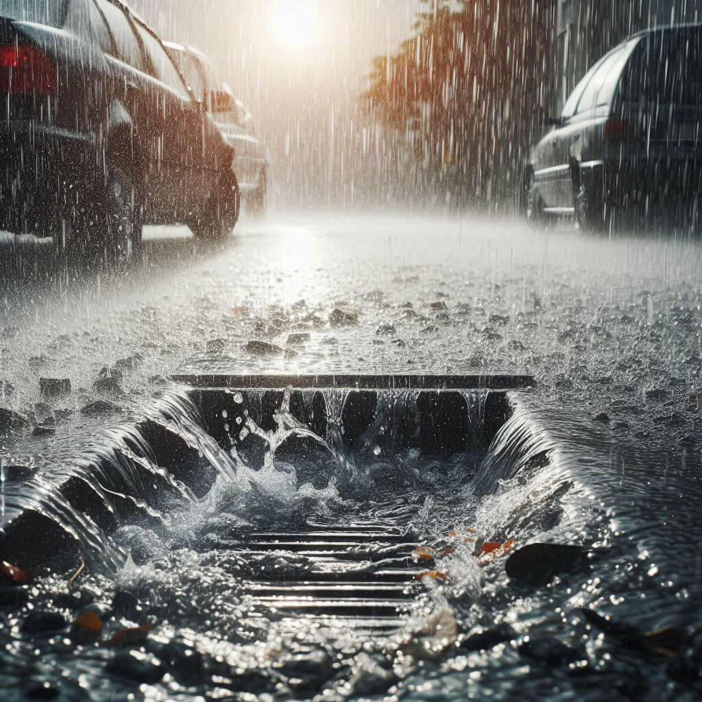 With higher rainfall volumes inadequate drainage can lead to flooding